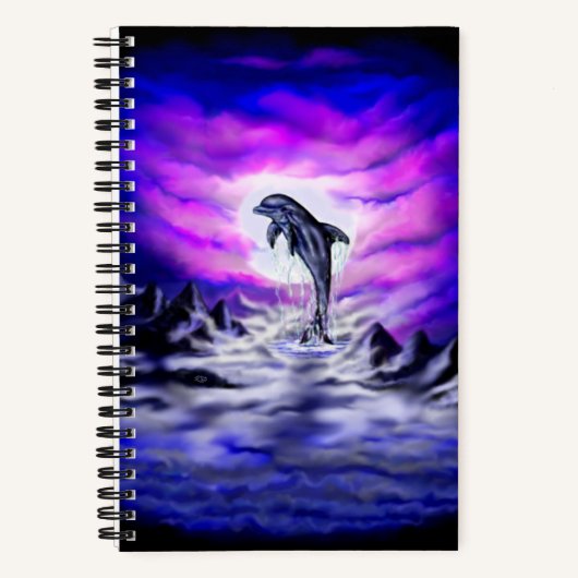 Moonlight Dolphin Notitieboek (Voorkant)