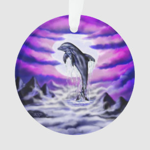 Moonlight Dolphin Ornament