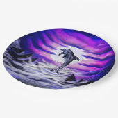 Moonlight Dolphin Papieren Bordje (Gekanteld)