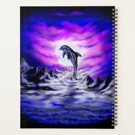 Moonlight Dolphin Planner (Achterkant)
