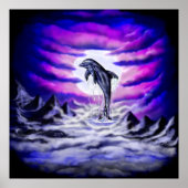 Moonlight Dolphin Poster (Voorkant)