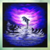 Moonlight Dolphin Raamsticker (Vel 3)