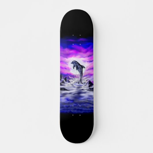 Moonlight Dolphin Skateboard (Voorkant)