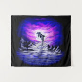 Moonlight Dolphin Wandkleed (Voorkant (horizontaal))