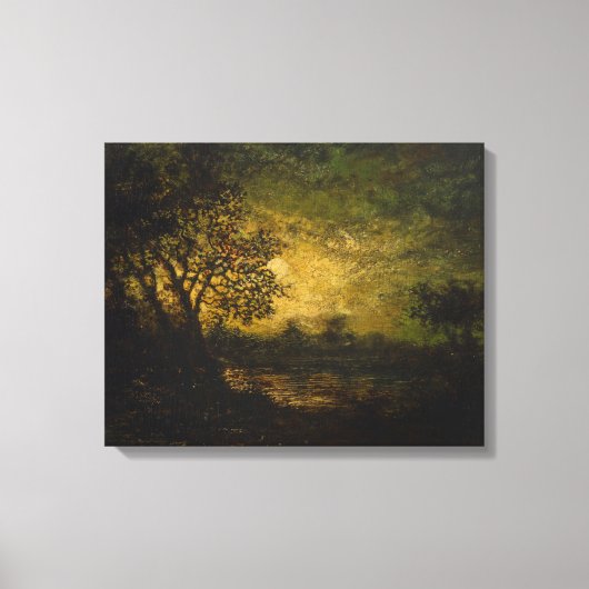 Moonlight (door Ralph Albert Blakelock) Canvas Afdruk (Voorkant)