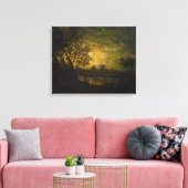 Moonlight (door Ralph Albert Blakelock) Canvas Afdruk (Insitu (Woonkamer))