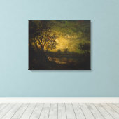 Moonlight (door Ralph Albert Blakelock) Canvas Afdruk (Insitu (Houten vloer))