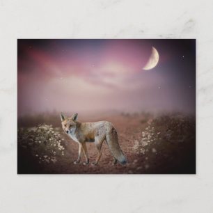 Moonlight Dream Fox Scene Briefkaart