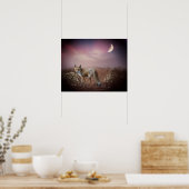 Moonlight Dream Fox Scene Poster (Keuken)