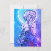 Moonlight echtscheidingspartij, lavendel uitnodigi kaart (Achterkant)