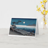 Moonlight en Lonely Shore, Hiroshige, Ukiyo-e Kaart (Gele Bloem)