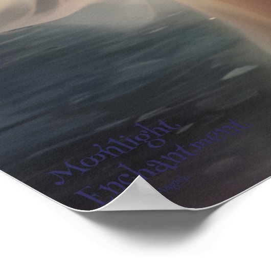 Moonlight Enchantment AI Fantasy Digitale Kunst Pr Poster (Hoek)