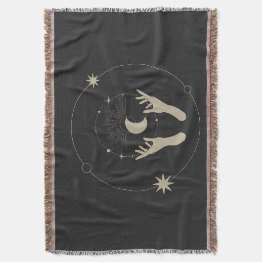 moonlight fantasy aesthetic design deken (Voorkant Verticaal)