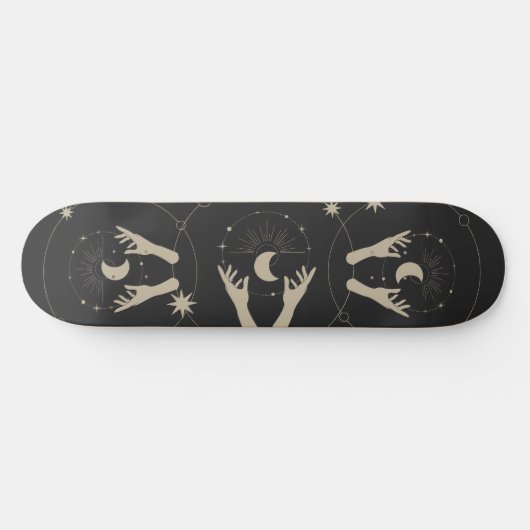 moonlight fantasy aesthetic design skateboard (Horizontaal)