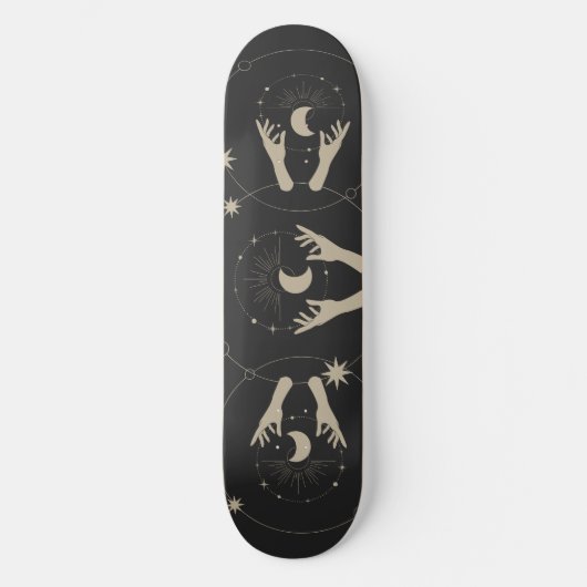 moonlight fantasy aesthetic design skateboard (Voorkant)