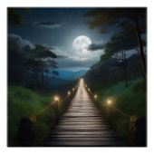 Moonlight Forest Path Perfect Poster (Voorkant)