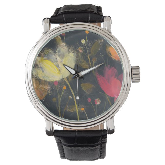 Moonlight Garden op Black Horloge (Voorkant)