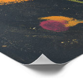 Moonlight Garden op Black Poster (Hoek)