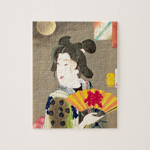 Moonlight Geisha Japans Woodblock Ukiyo-e Legpuzzel