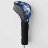 Moonlight Glow | Moon Phases in Sky Clouds Golfheadcover (Schuin)