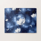 Moonlight Glow | Moon Phases in Sky Clouds Legpuzzel (Horizontaal)