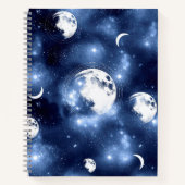Moonlight Glow | Moon Phases in Sky Clouds Notitieboek (Voorkant)