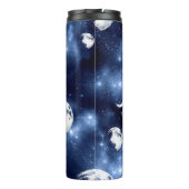 Moonlight Glow | Moon Phases in Sky Clouds Thermosbeker (Achterkant)