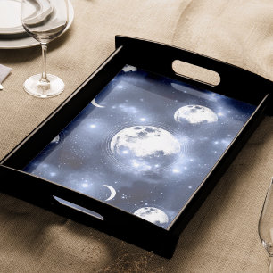 Moonlight Glow Moon Phases in Sky Clouds Tissuepapier