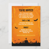 Moonlight Haunted House in Graveyard - Halloween Kaart (Achterkant)