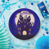 Moonlight Haunted Mansion Papieren Bordje (Feest)