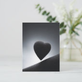 Moonlight Heart Shape Night Sky Briefkaart (Staand voorkant)