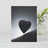 Moonlight Heart Shape Night Sky Feestdagenkaart (Staand voorkant)