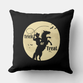 Moonlight Horseman trick or treat Black Kussen