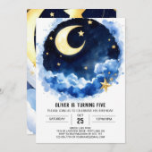 Moonlight Magic Kinder ruimte Verjaardag Kaart (Voorkant / Achterkant)