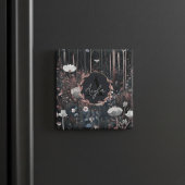 Moonlight Monogram Whimsical Forest Wildflower Magneet