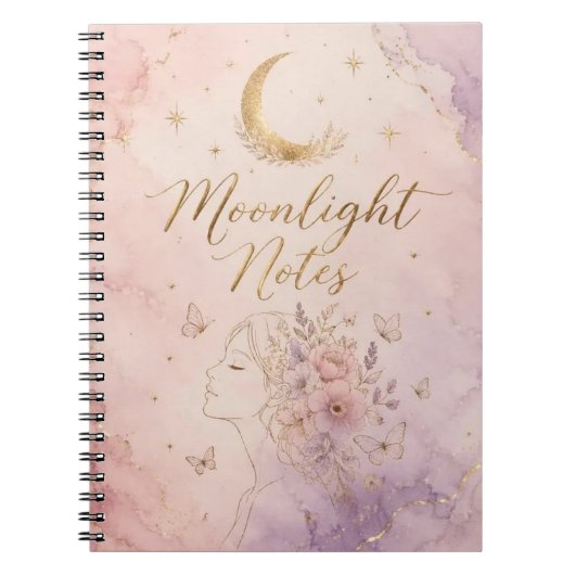 moonlight notes aesthetic celestial magic journal (Devant)