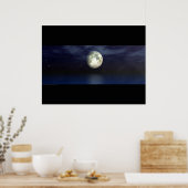 Moonlight Ocean - Widescape Poster (Keuken)