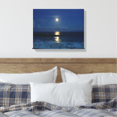 MOONLIGHT op BEACH Canvas Afdruk (Insitu (Slaapkamer))