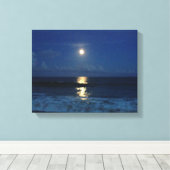 MOONLIGHT op BEACH Canvas Afdruk (Insitu (Houten vloer))
