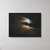 Moonlight op Clouds Night Sky Canvas Afdrukken (Voorkant)