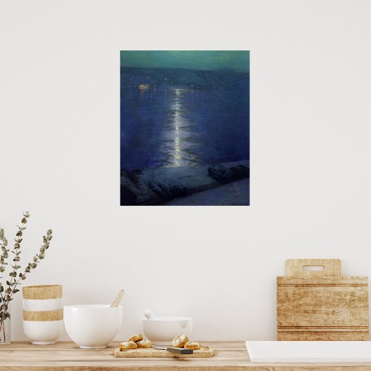 Moonlight op de rivier, 1919 poster (Keuken)