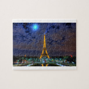 Moonlight over Eiffel Tower-puzzel Legpuzzel