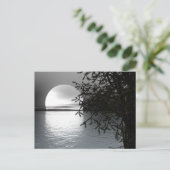 Moonlight over het water briefkaart (Staand voorkant)