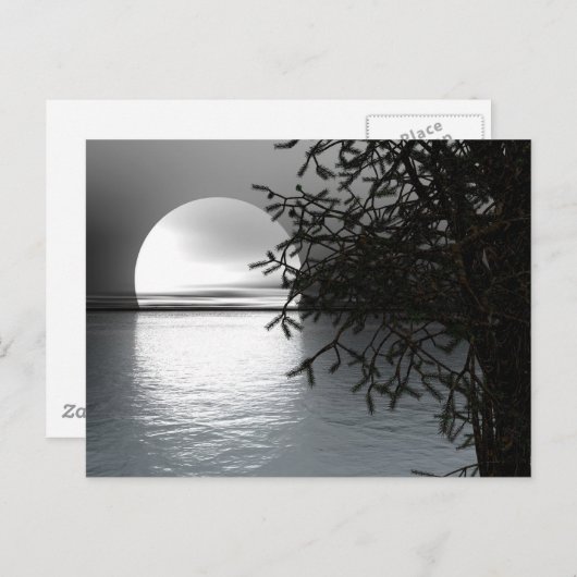 Moonlight over het water briefkaart (Voorkant / Achterkant)