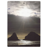 Moonlight over Ocean Rocks Oregon Klembord (Achterkant)