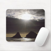 Moonlight over Ocean Rocks Oregon Muismat (Met muis)