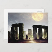 Moonlight over Stonehenge Digital Art Briefkaart (Voorkant / Achterkant)
