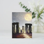 Moonlight over Stonehenge Digital Art Briefkaart (Staand voorkant)