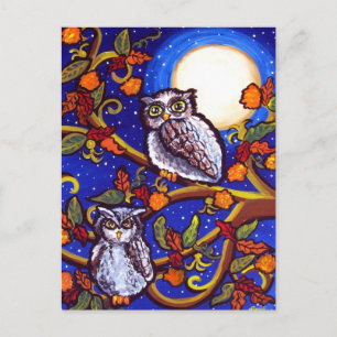 Moonlight Owls Briefkaart