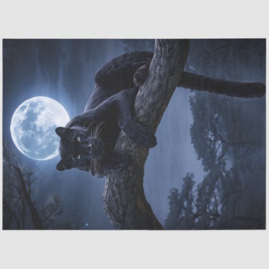 Moonlight Panther Tissuepapier (Voorkant)
